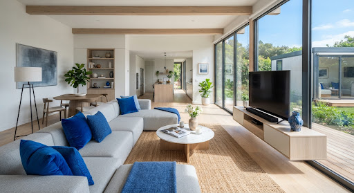 Interior de casa modular moderna