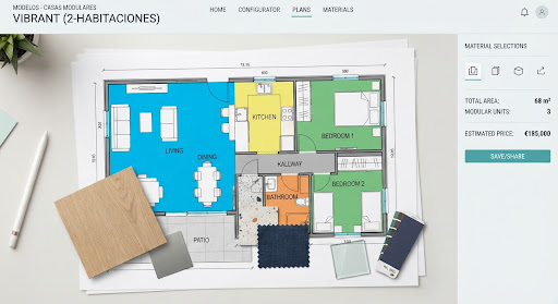 Plano de casa modular personalizable