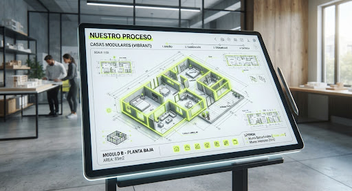 Plano digital de diseño modular